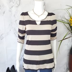 White House Black Market v neck bar pullover top